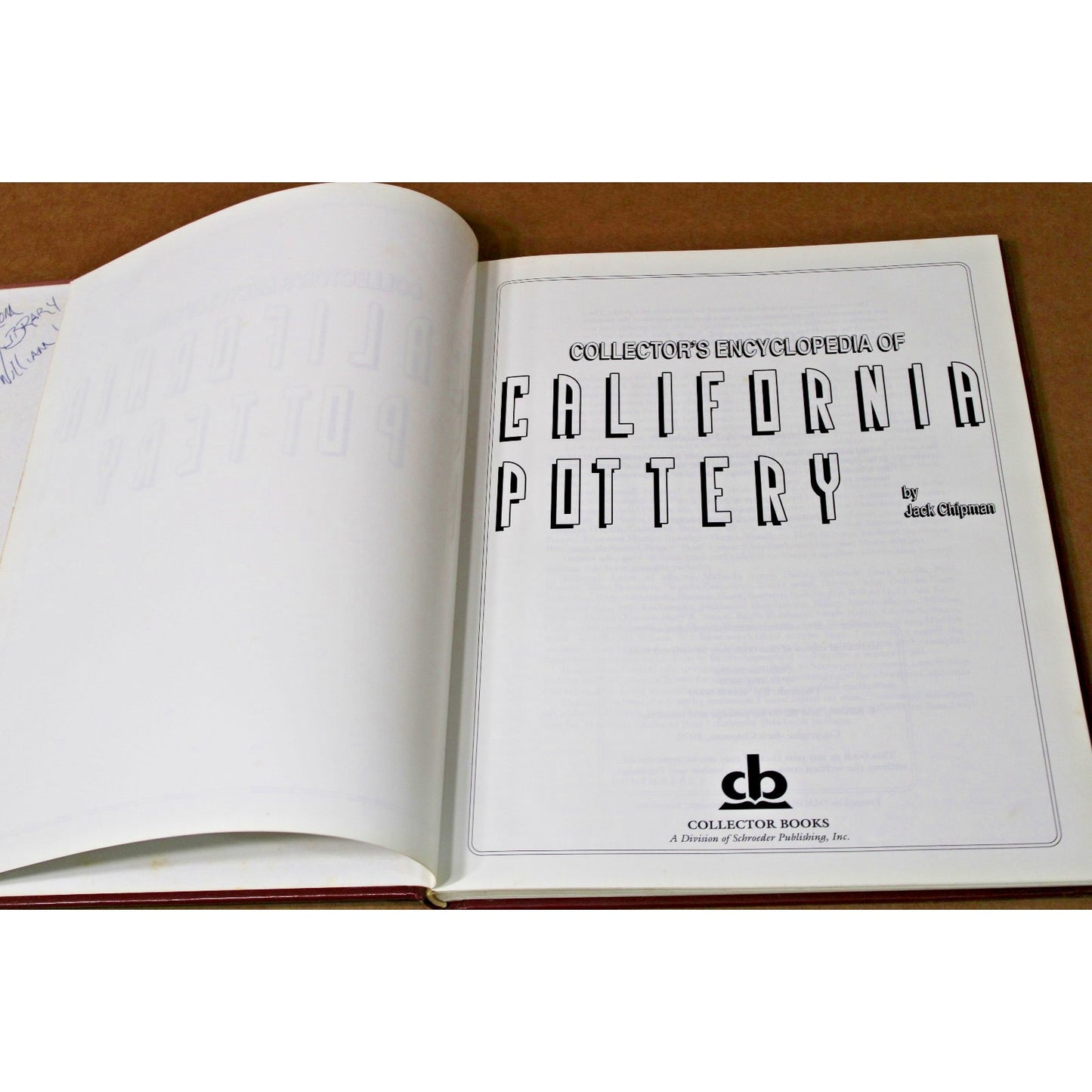 Hardcover Collector Encyclopedia of California Pottery, Jack Chipman, ID & Value