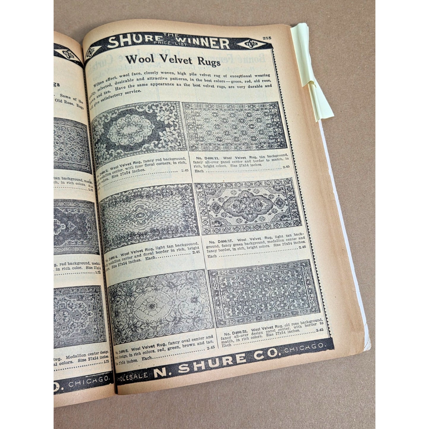 1919 N. Shure Co No. 82 Catalog "The Shure Winner" Vintage Chicago Wholesale
