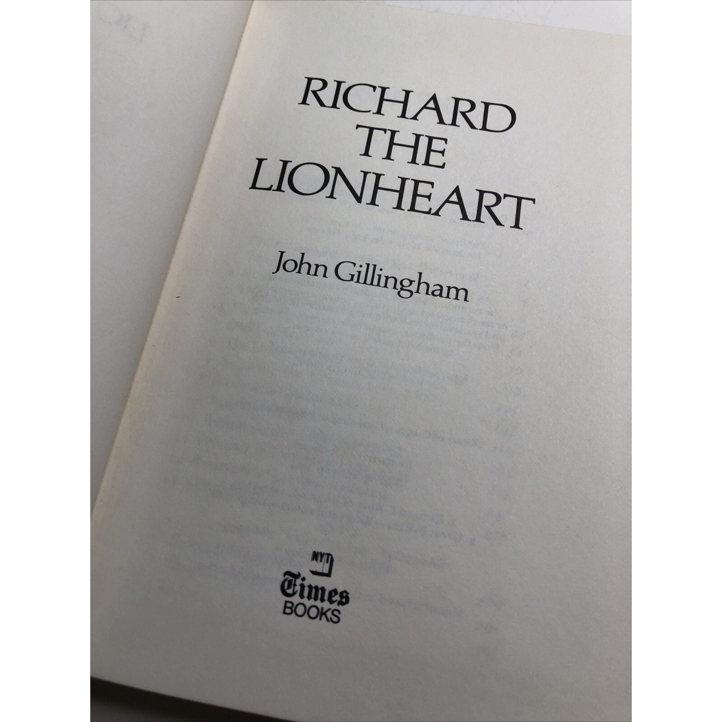 Richard the Lionheart Hardcover by John Gillingham Time Books Illustrated 1978