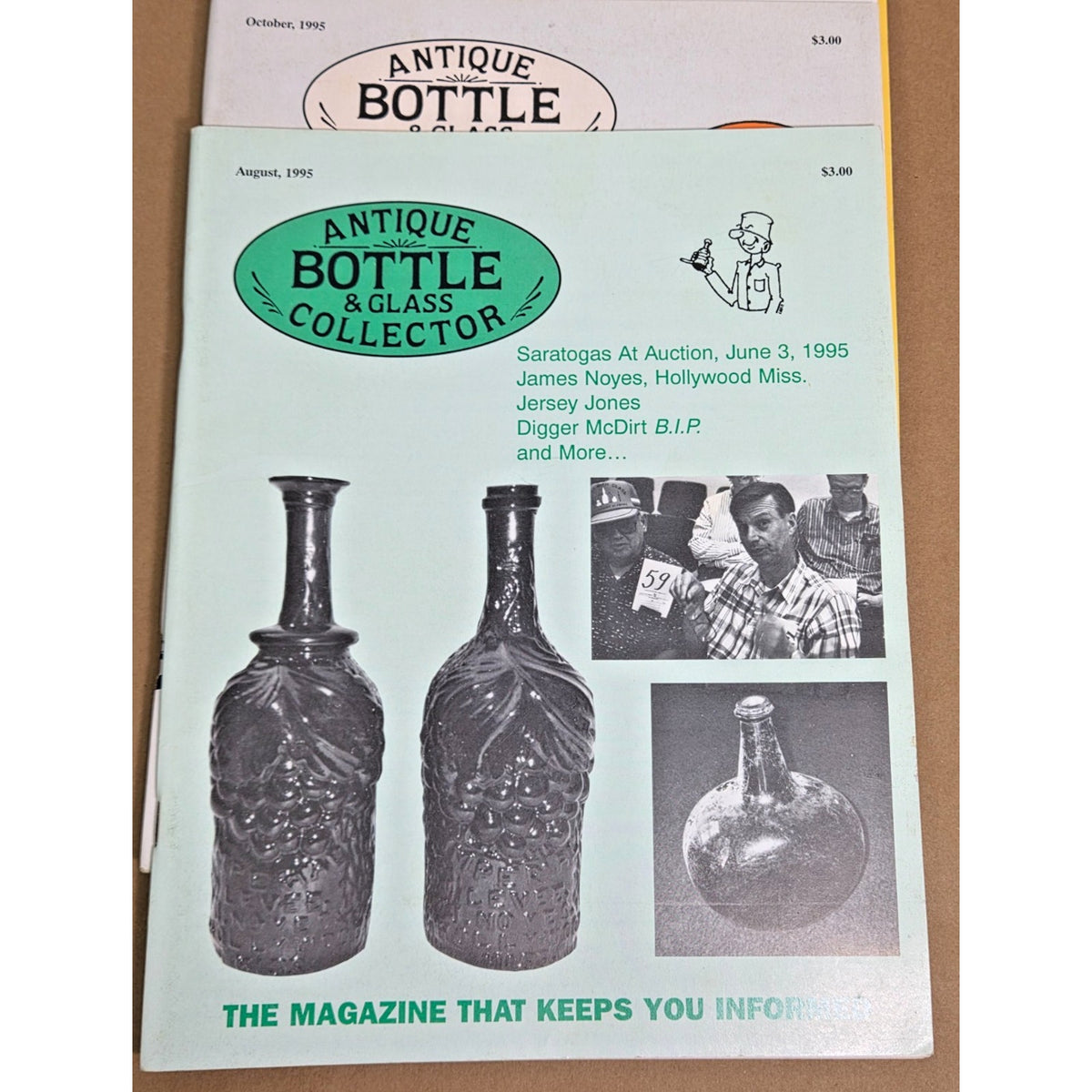 Vintage Antique Bottle & Glass Collector Magazine Lot 1995 Run Set of 11 Issues