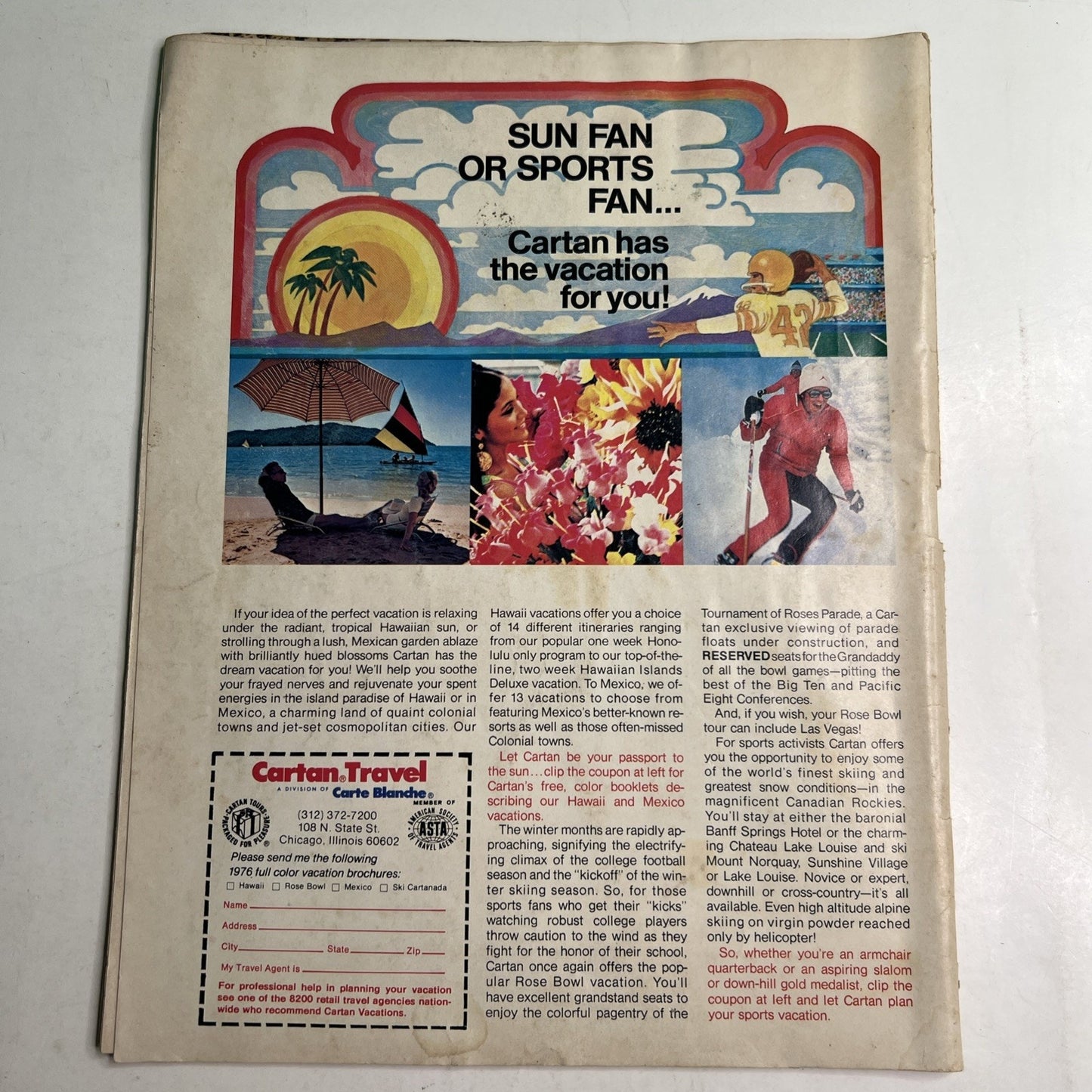 Carte Blanche Magazine Sept/Oct 1976 Prestige Dining Travel NEW ORLEANS LA