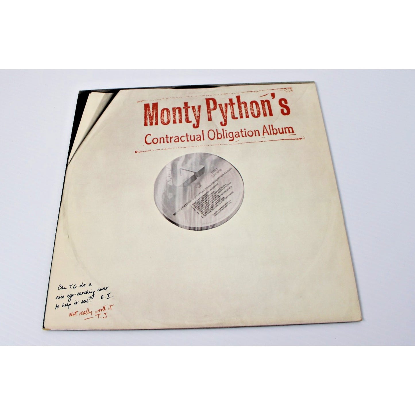Monty Python's Contractual Obligation Album, 1980 AL-9536 Arista Comedy LP EX/EX