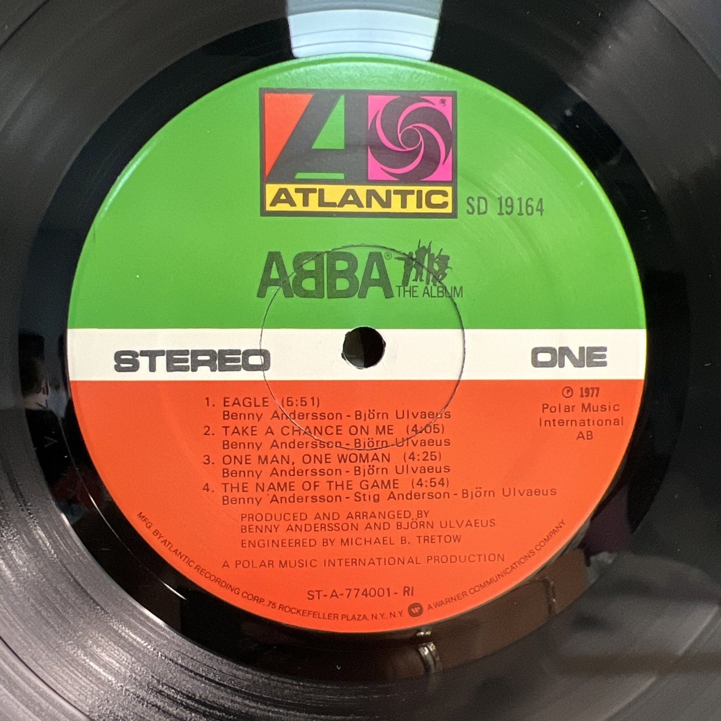 ABBA The Album Atlantic Records Vinyl LP 1977 Hype Sticker
