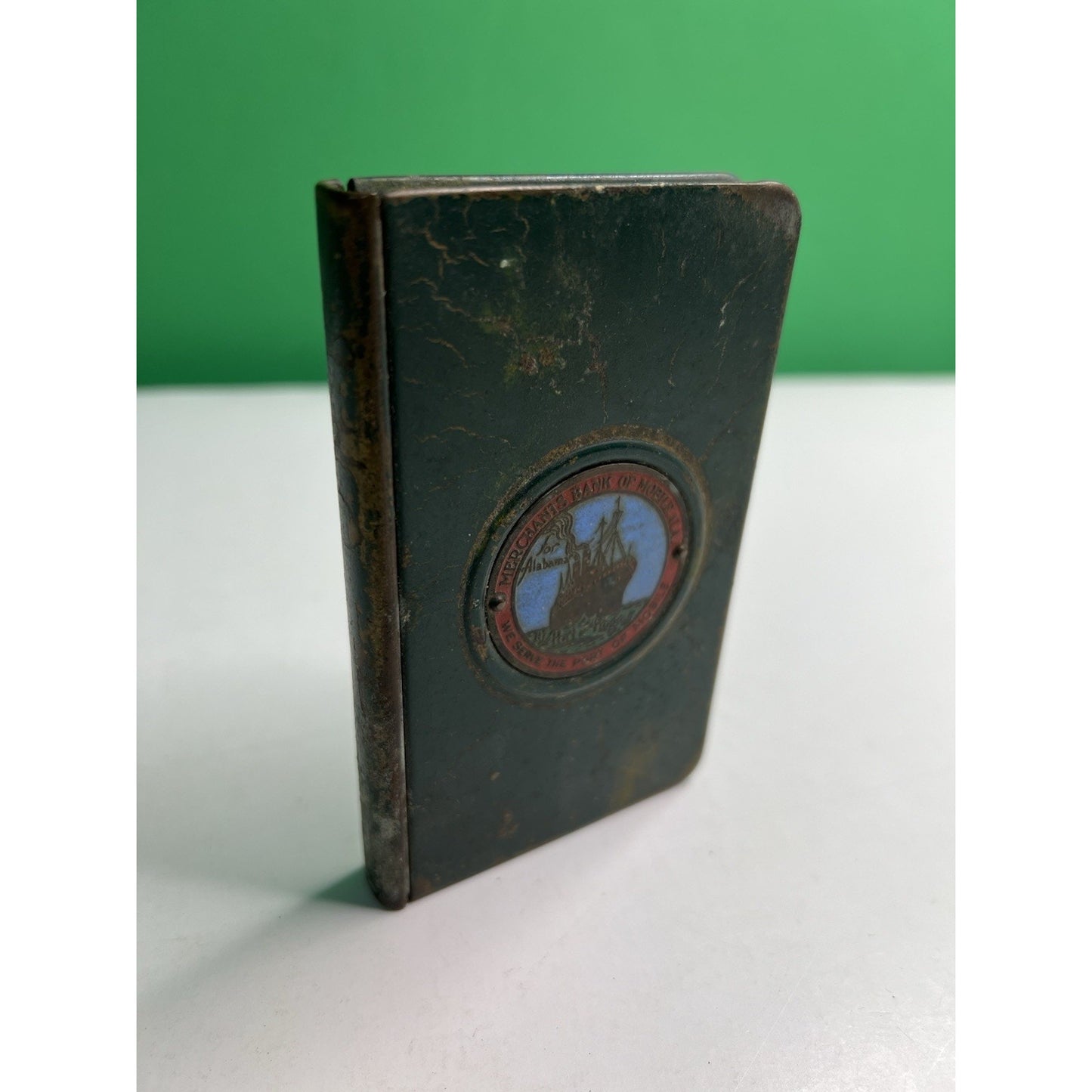 Merchants Bank Mobile Alabama Port Metal Still Bank Safe No Key Advertising AL