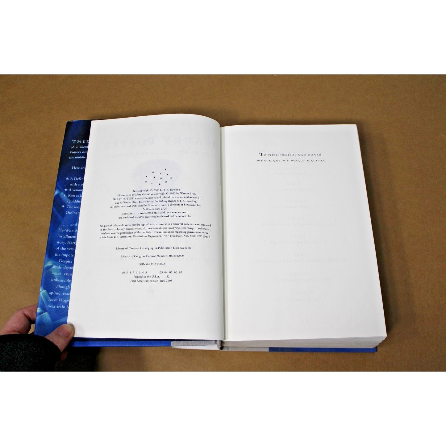 Harry Potter And The Order Of The Phoenix, 1st American Edition w/ Error 2003