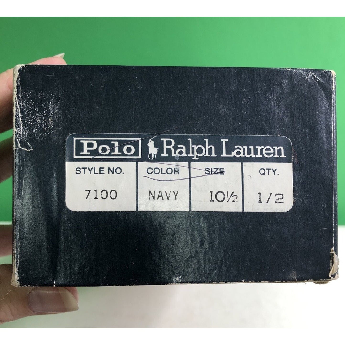 Vintage Polo Ralph Lauren SOCKS 6 PAIR 10.5 Navy Style No. 7100 Boxed Set