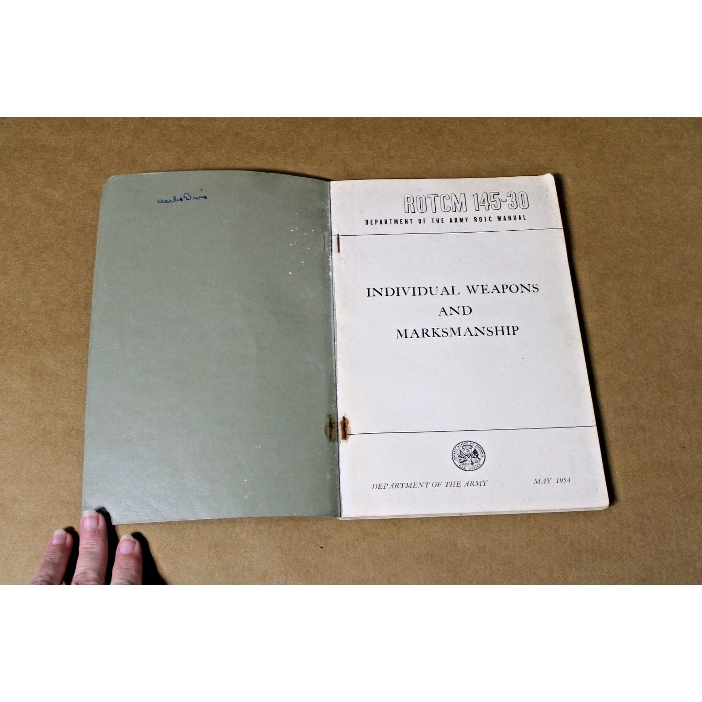 Vintage 1954 US Army ROTCM 145-30 Individual Weapons and Marksmanship