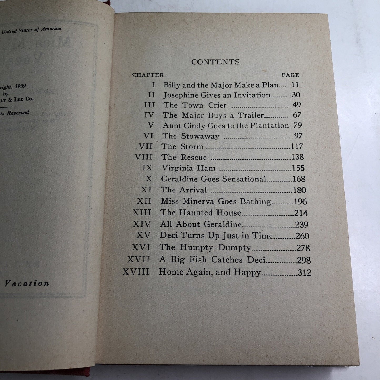Miss Minerva's Vacation by Emma Speed Sampson 1939 Reilly & Lee HC / DJ 1st Ed
