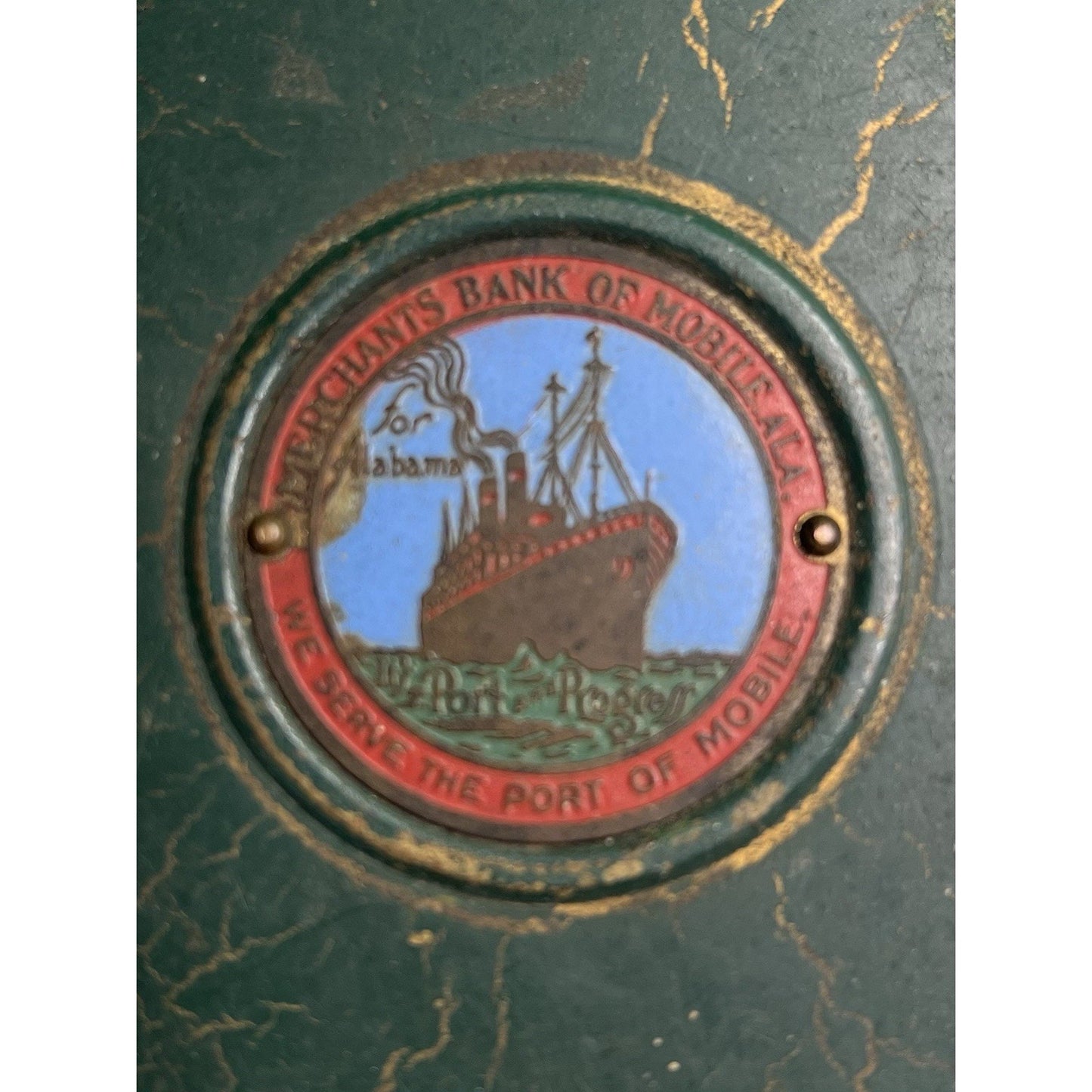 Merchants Bank Mobile Alabama Port Metal Still Bank Safe No Key Advertising AL