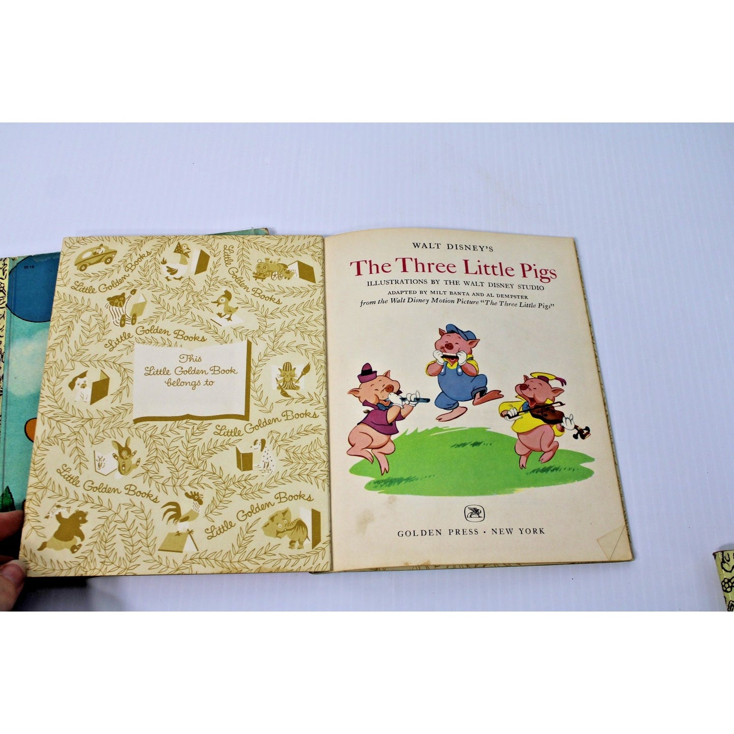 4 Rare Vintage Walt Disney Little Golden Books- Uncle Remus, Mary Poppins, Pooh