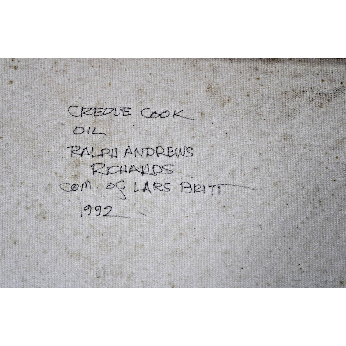 "Creole Cook" Oil on Canvas by Ralph Andrews Richards, 1992, Mobile, AL 24"x20"