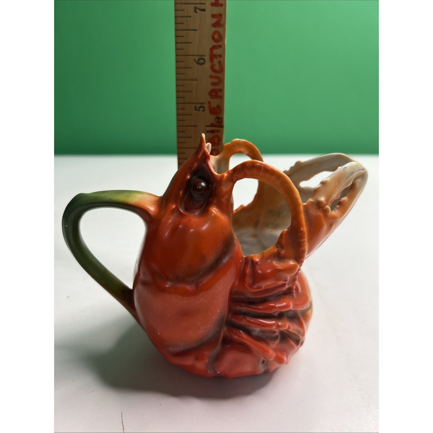 Antique Royal Bayreuth Lobster Butter Pitcher Creamer Porcelain Bavaria 4" Tall