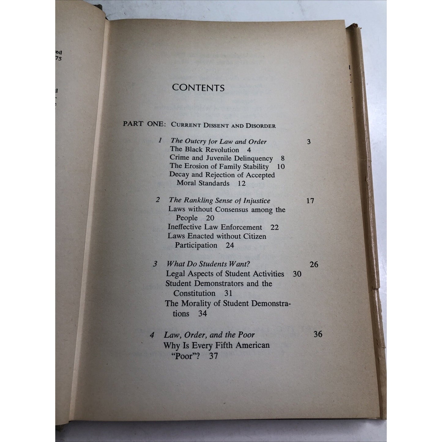 Democracy, Dissent And Disorder The Issues & The Law by Robert Drinan HC DJ 1969