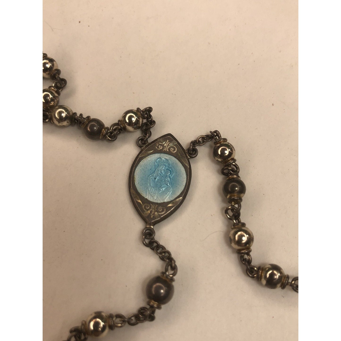 Nazzareno Bercetti Articoli Religiosi Sterling Antique Rosary