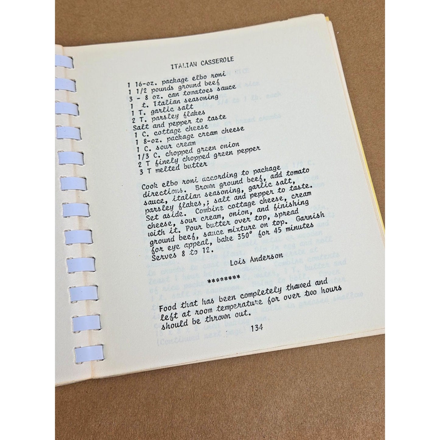 Vintage 1974 Young Christian Mothers Dallas Texas TX Community Cookbook