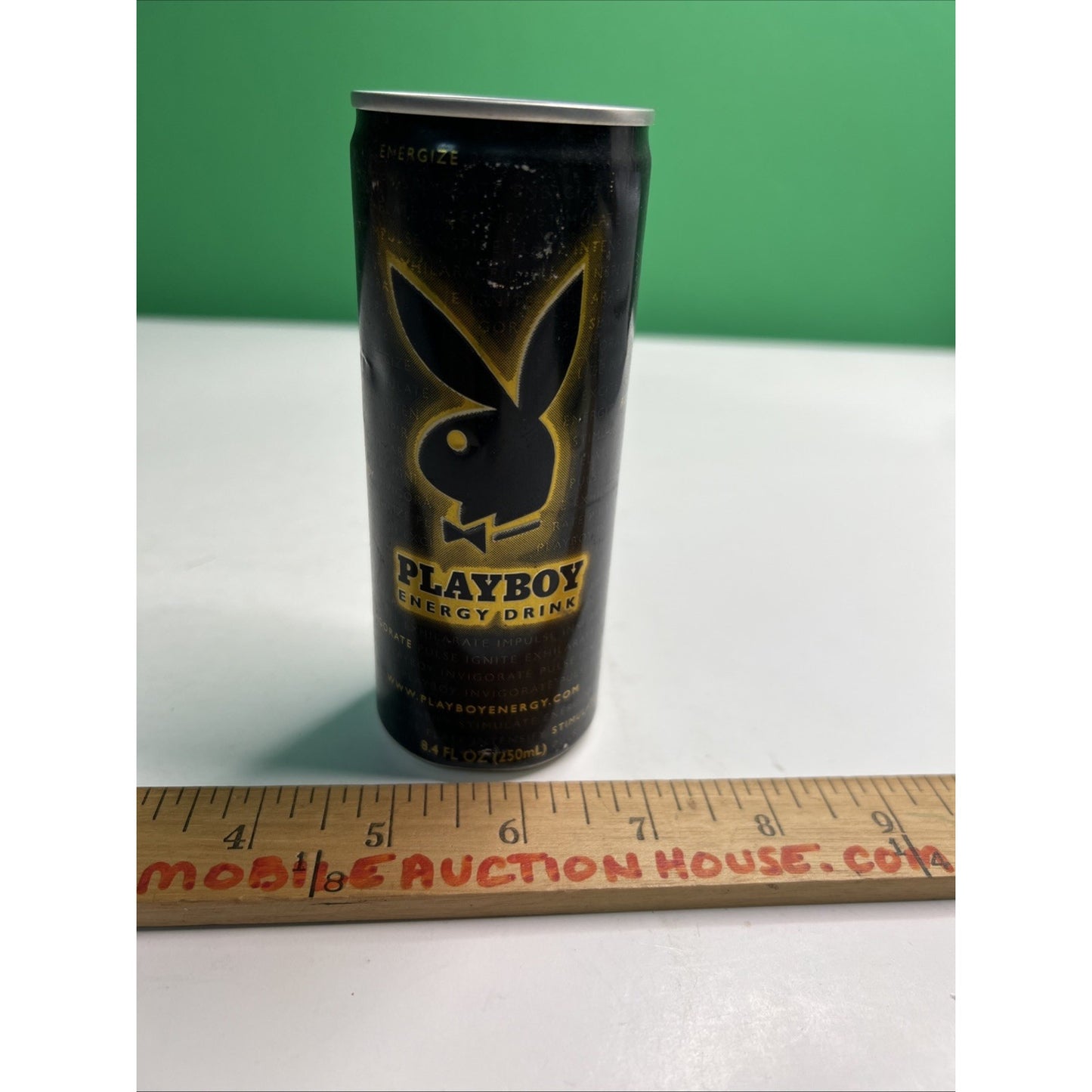 PLAYBOY Regular Energy Drink 1 Single Empty Can 8.4fl oz - RARE Collectible