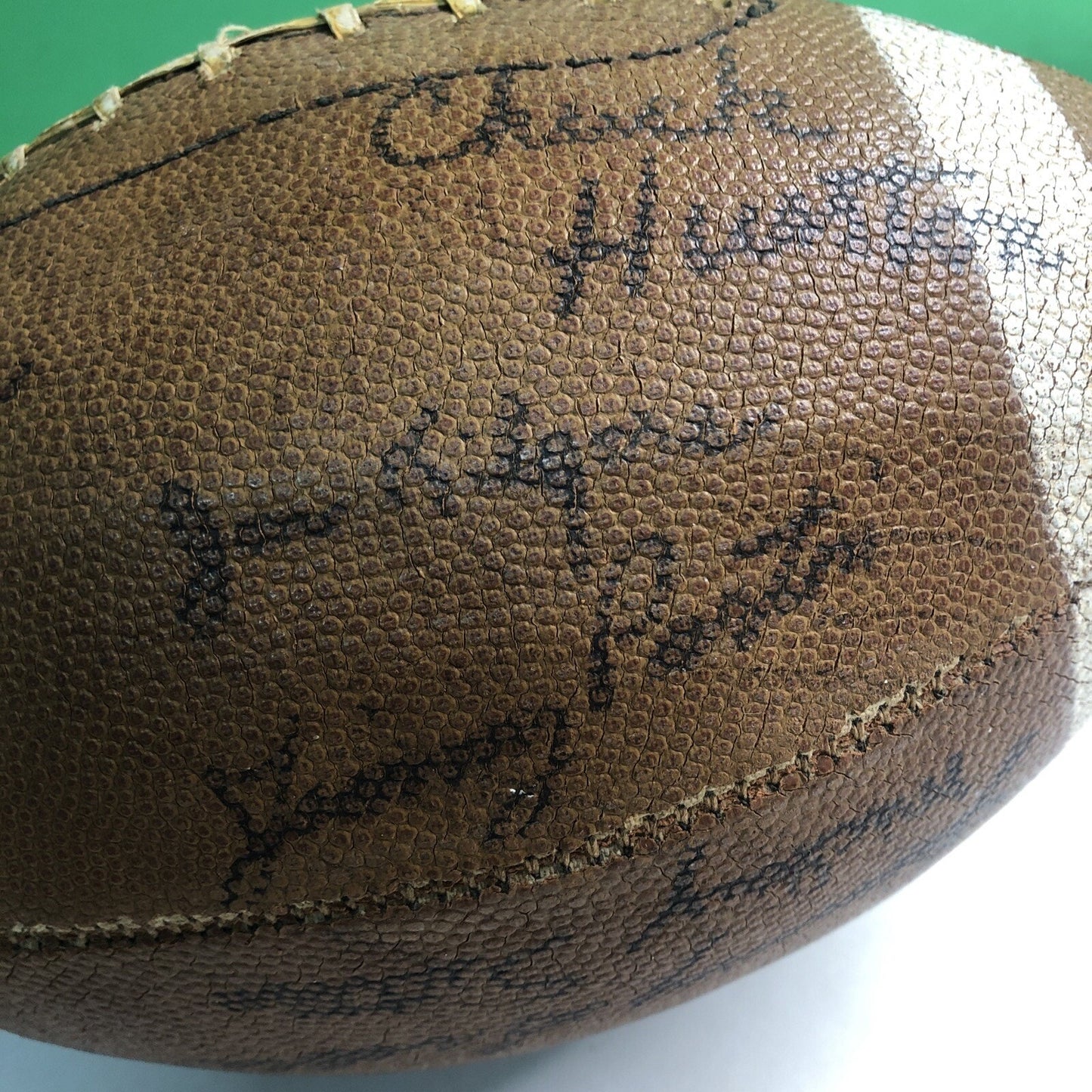 1960 Era Signed Football Auburn Alabama University AL NFL Drafts Super Bowl