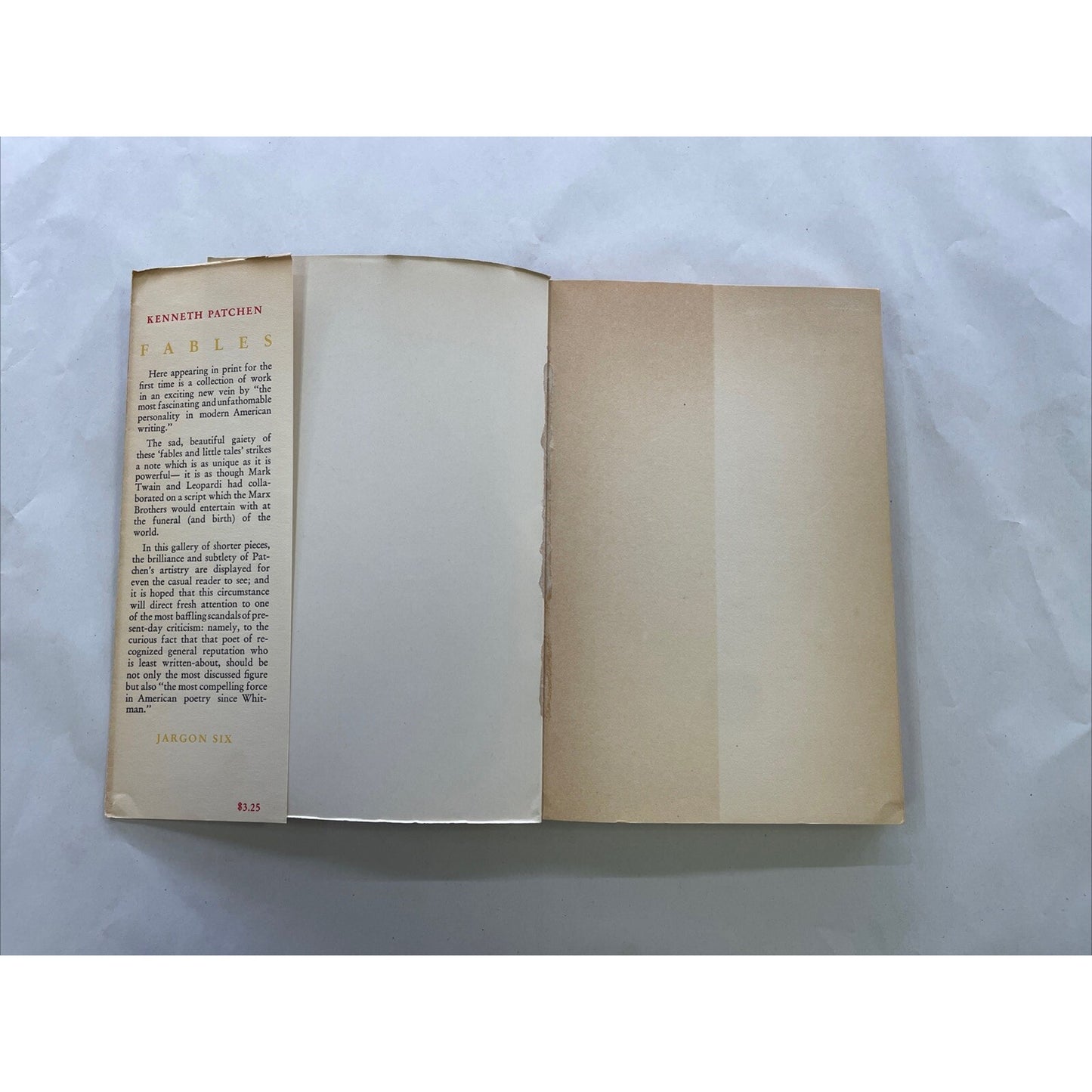 Fables and Other Little Tales By Kenneth Patchen - RARE - 1st Edition (PB, 1953)