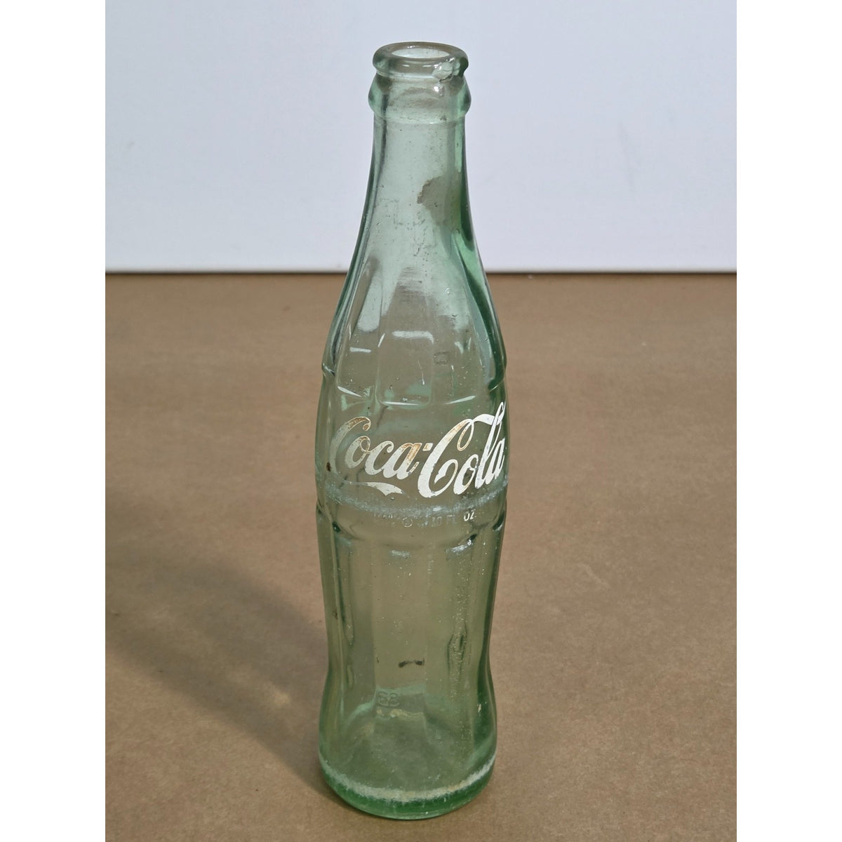 Vintage 1968 Coca-Cola 10oz Glass Bottle - Iconic ACL White Logo