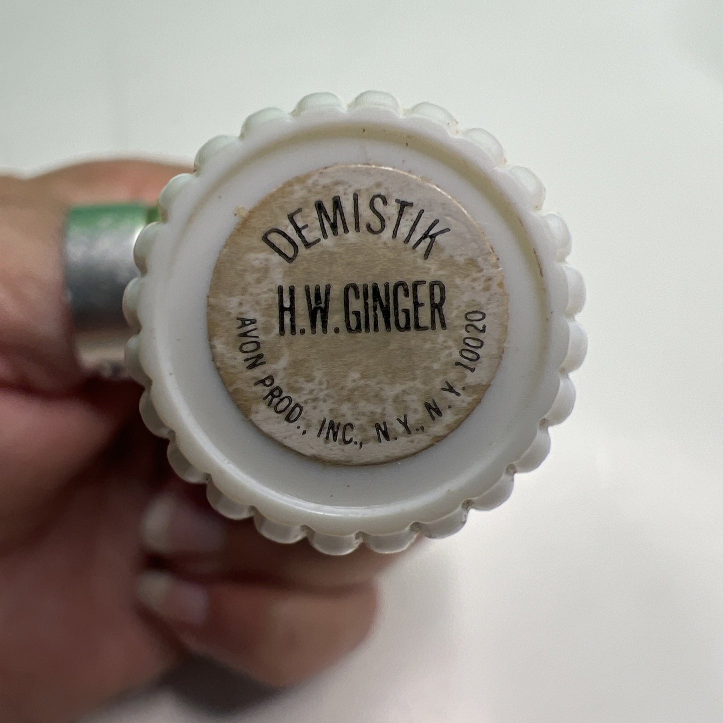 VINTAGE ’60’s AVON PERFUMED DEMISTIK HAWAIIAN WHITE GINGER Scent