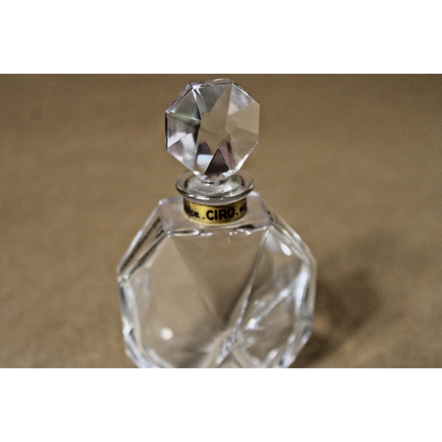 Antique Art Deco Baccarat Crystal Perfume Bottle Signed Ciro Paris Surrender, 24