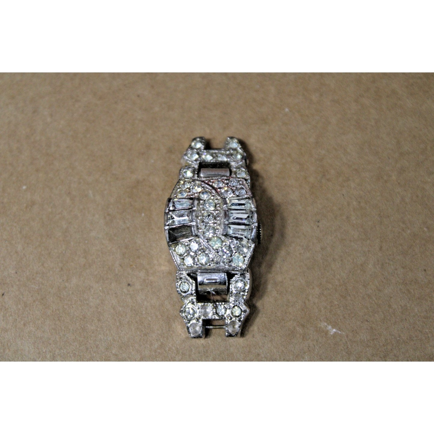Vintage Women's Bulova Hidden-Face Jeweled Evening Watch for Restoration