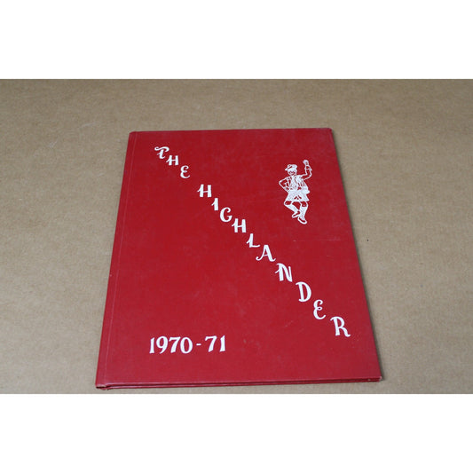 Vintage 1970-71 The Highlander Yearbook, Shelburne Junior High, Staunton, VA