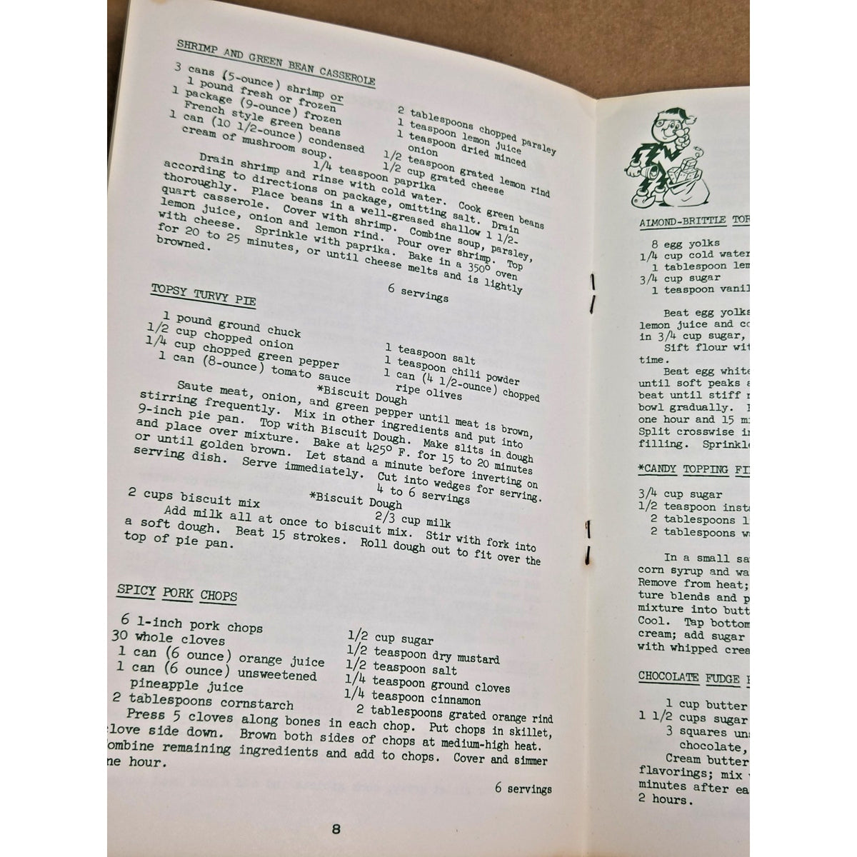 Vintage 1966 Texas Electric Service Co Holiday Recipes Booklet MCM Retro Graphic