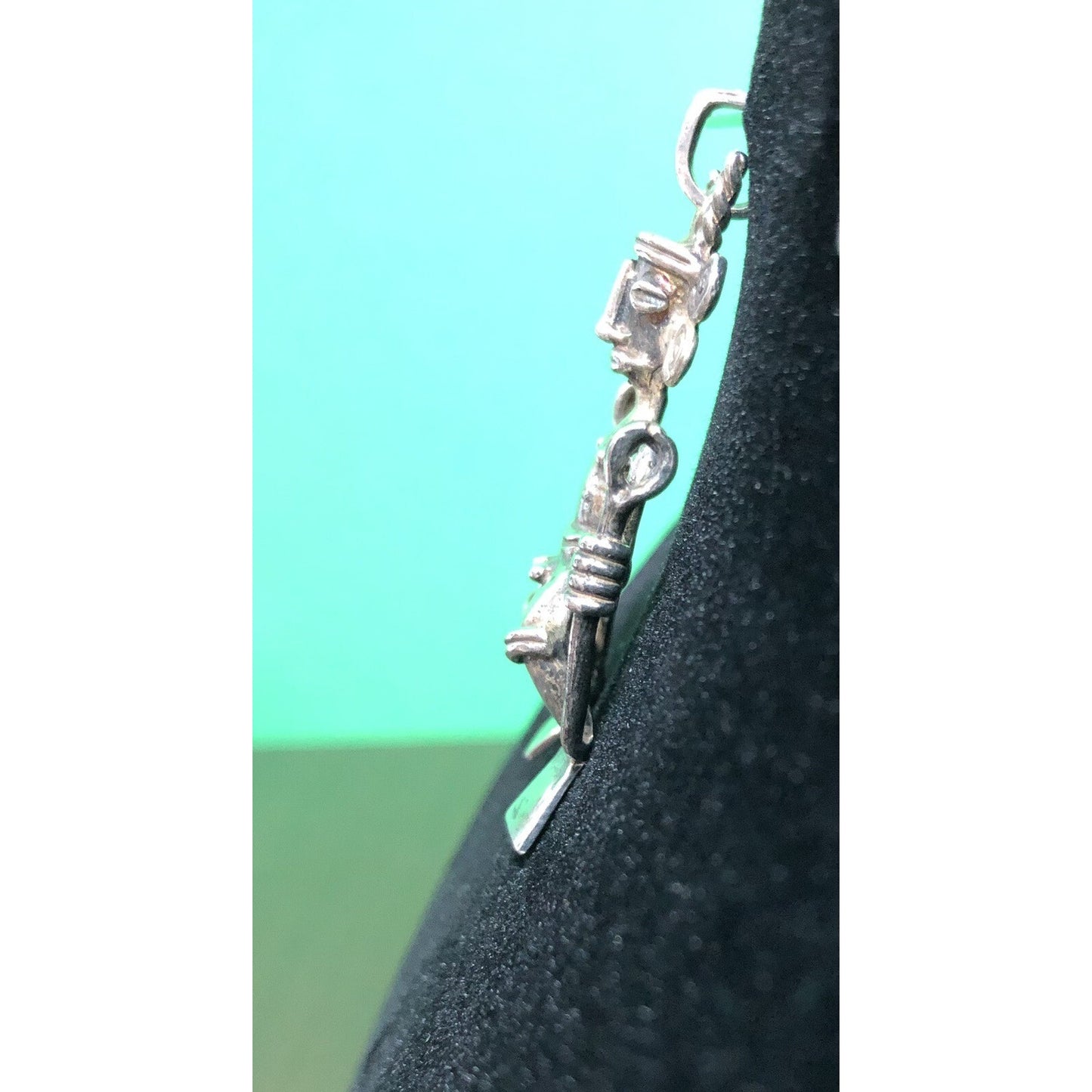 Vintage Sterling Silver Tribal Pendant Mayan Fertility Kachina