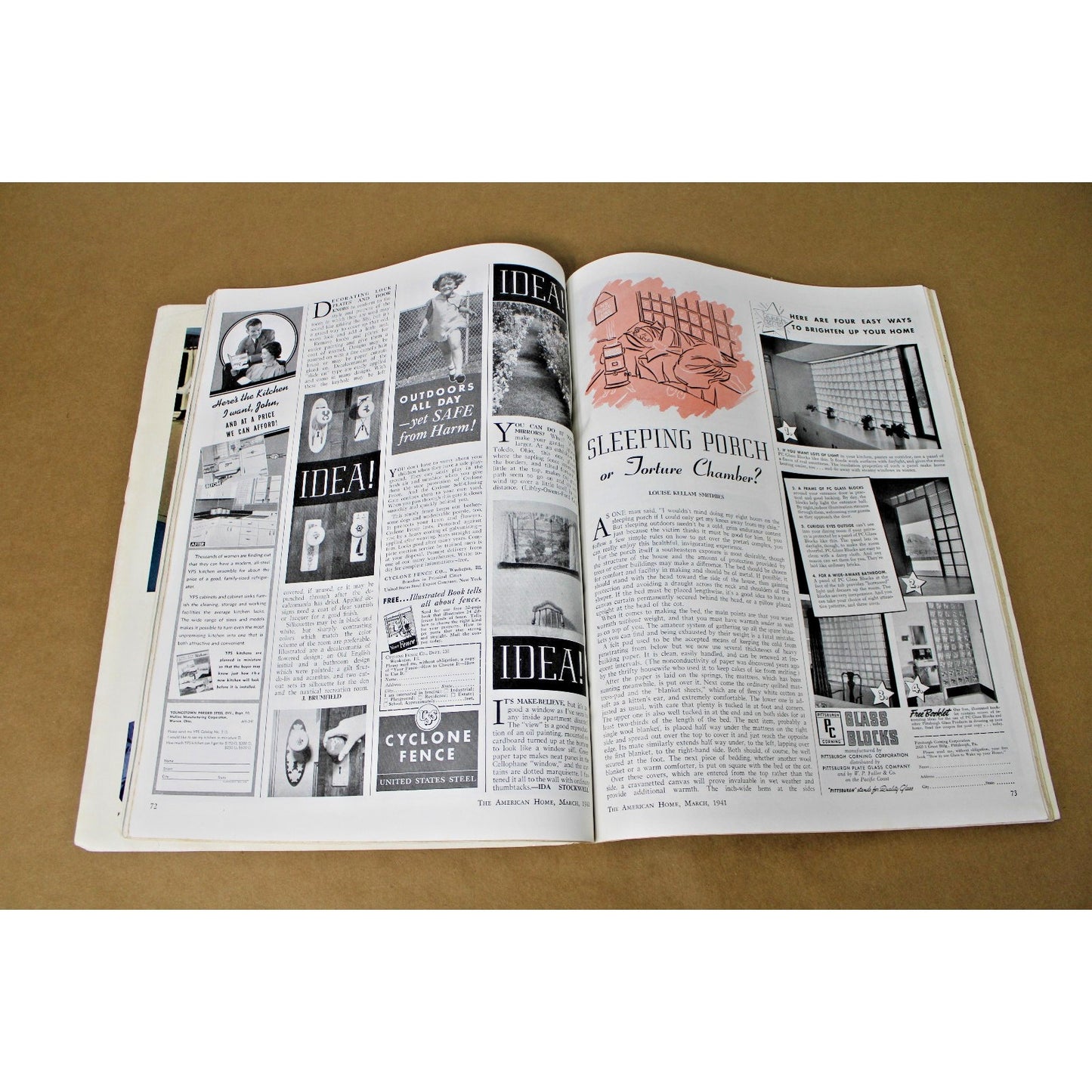 The American Home March 1941 (Pre US WWII) Homemaker Magazine, Crafts, Gardening