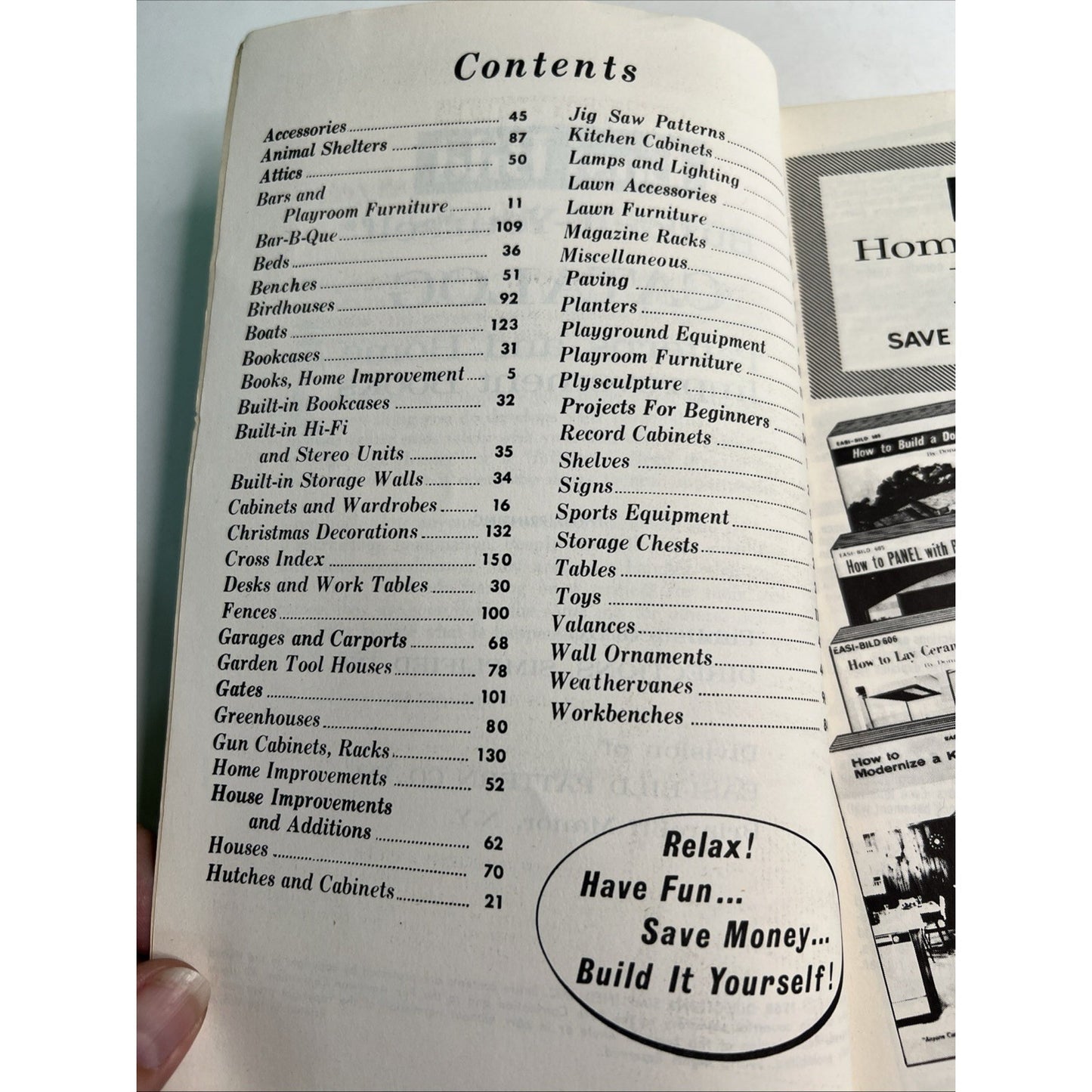 1968 3rd Printing Easi-Bild Build-It-Yourself Patterns Home Improvement Book 600