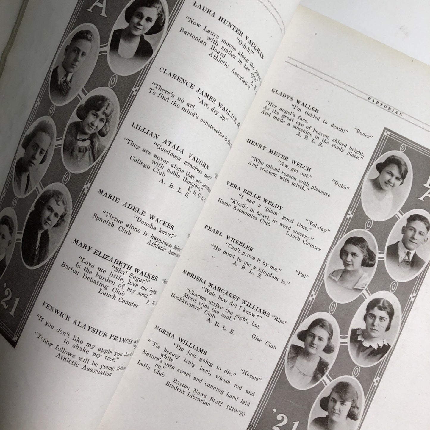 1921 BARTONIAN Yearbook Mobile High School Alabama Local History Barton Academy
