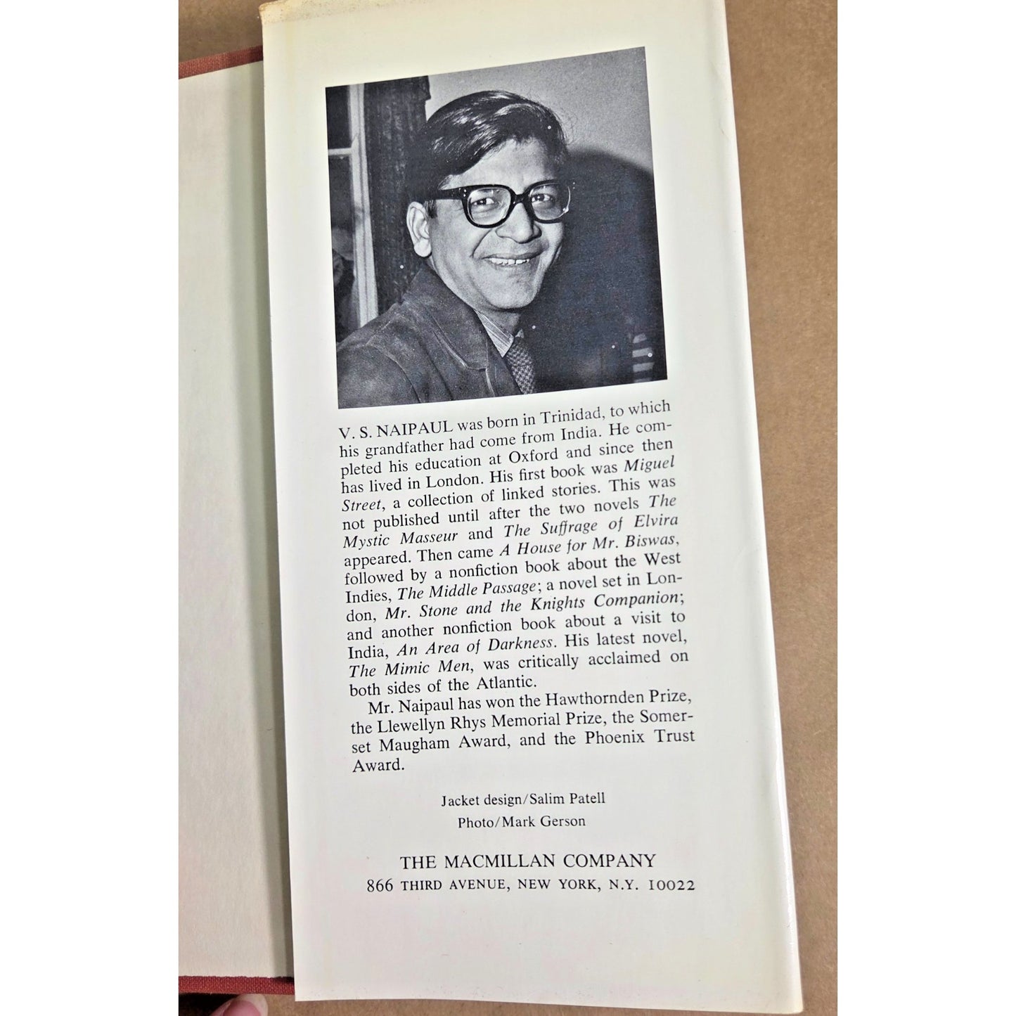 V.S. Naipaul: A Flag on the Island - 1st US Edition 1967 Macmillan Nobel Author