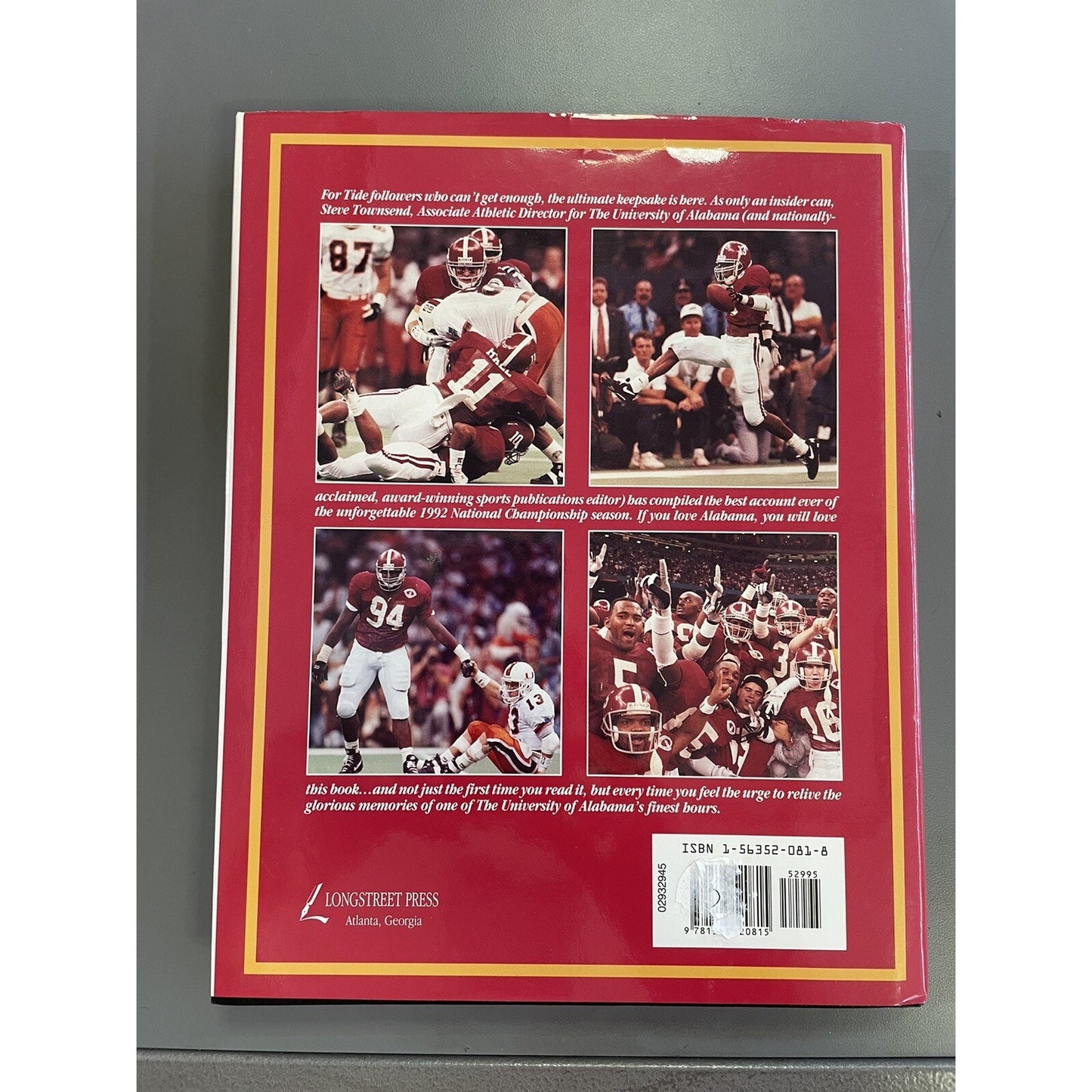 Season of Champions, Alabama College Football Championship 1992 by Townsend HC