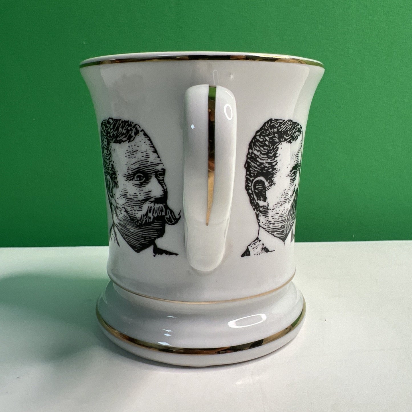 Faces Teddy Roosevelt Ironstone Mustache Mug Vintage Political Facial Hair Cup