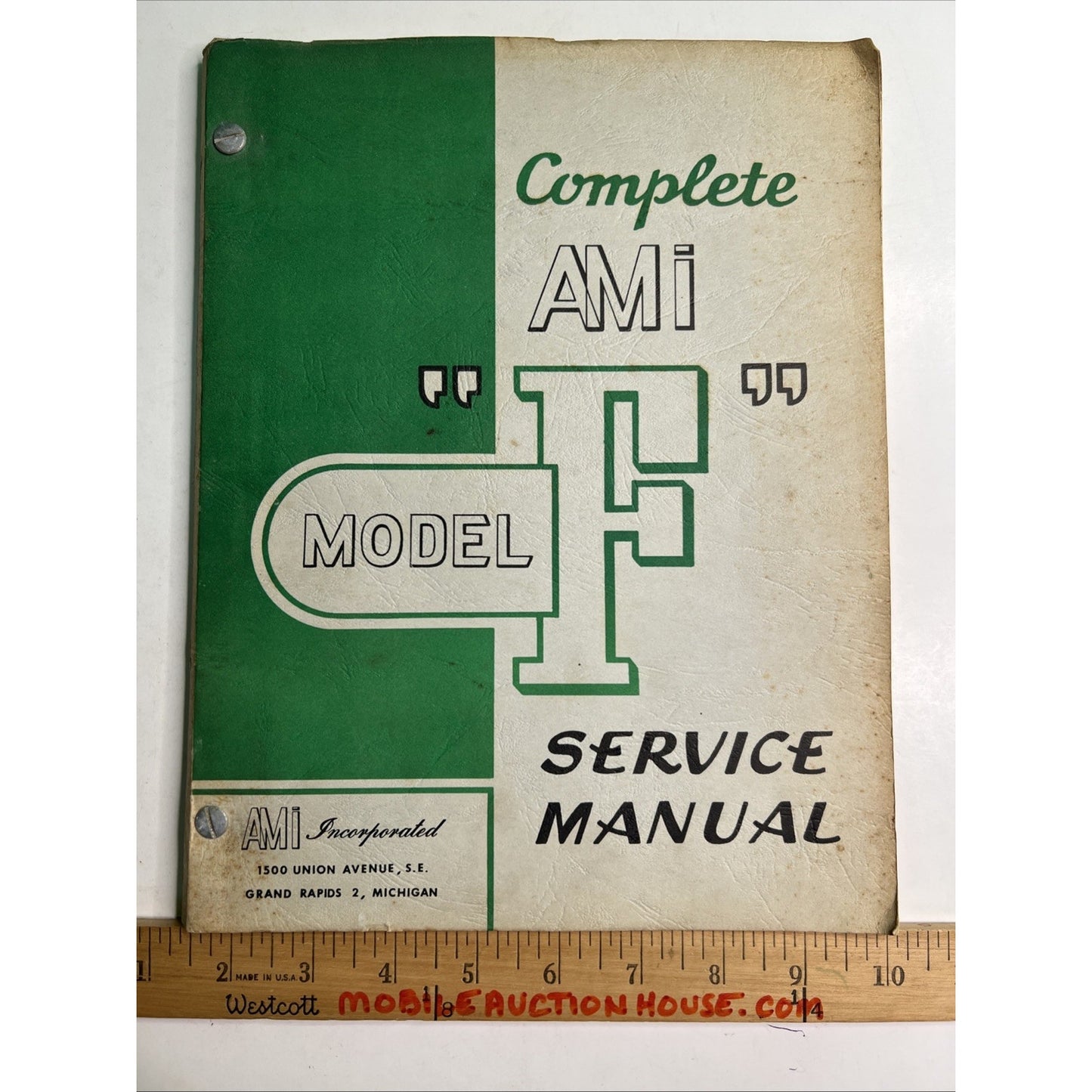 ORIGINAL AMI Model F Service Manual Phonograph Jukebox Parts Repair Schematics