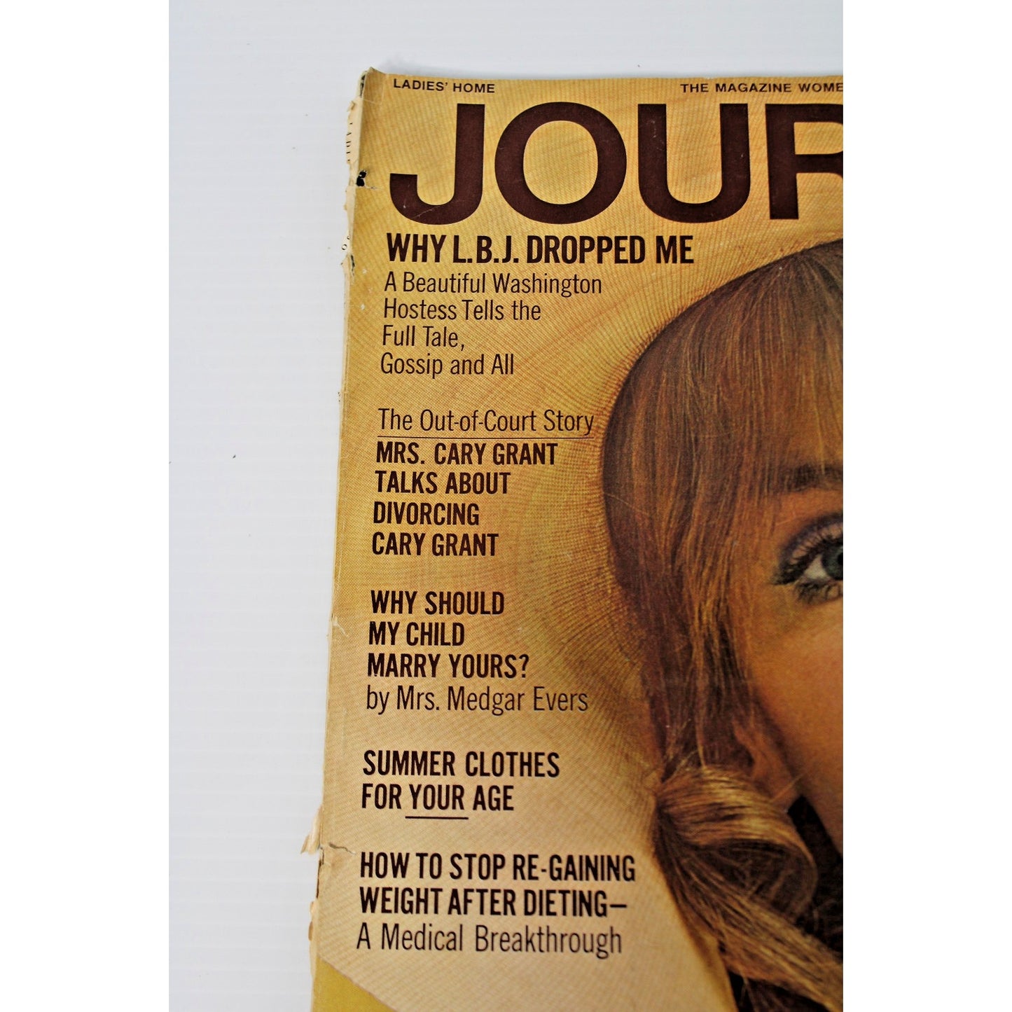 1968 April Ladies' Home Journal-Vintage- Lyndon Johnson, Cary Grant, Paul Newman