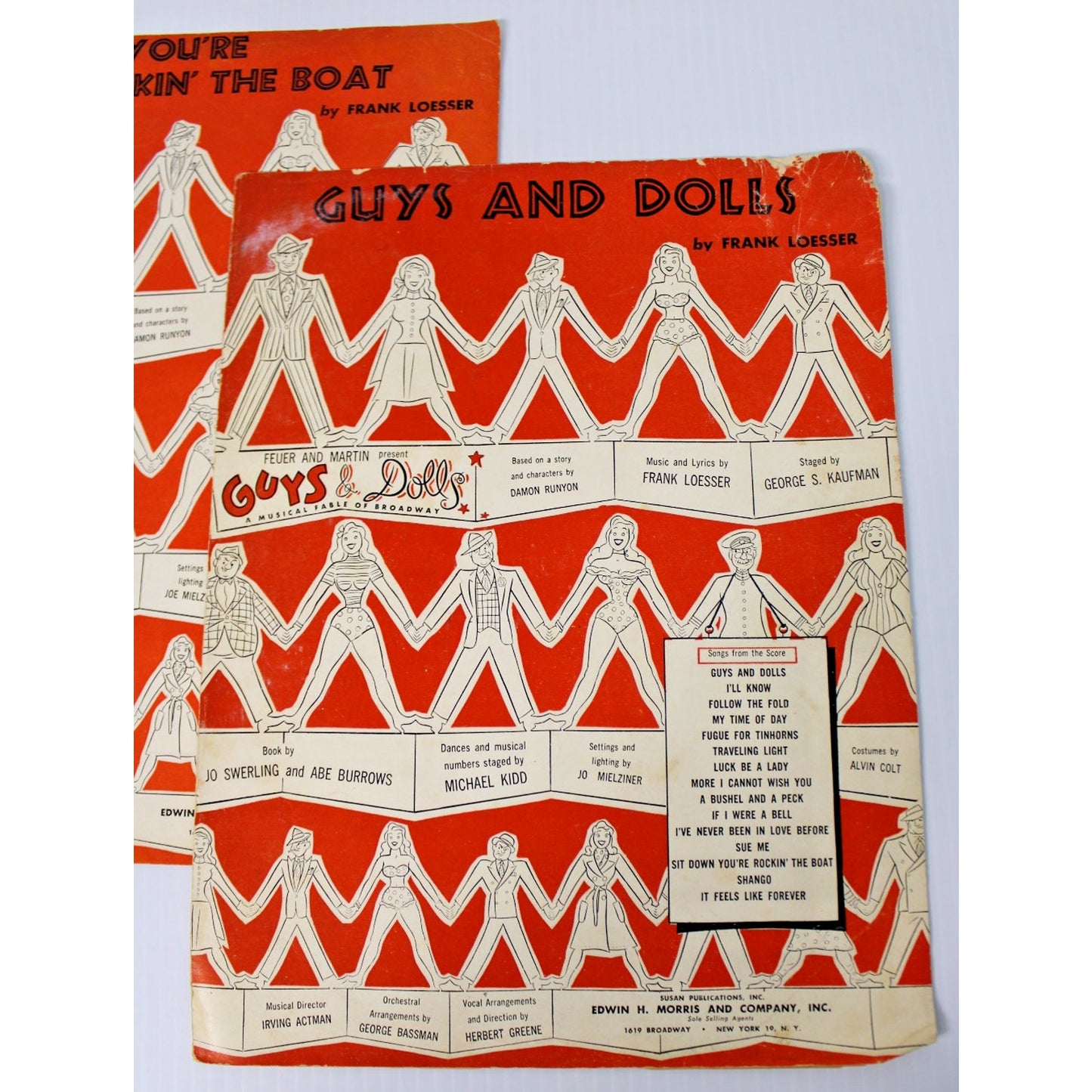 1950 Broadway Musical "Guys & Dolls" Sheet Music- 3 pieces by Frank Loesser