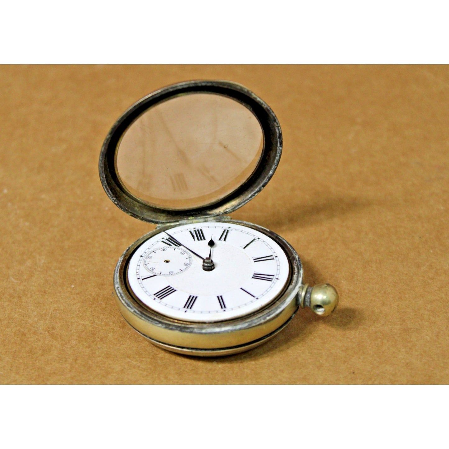Antique Paragon Pocket Watch, Silver Plated, Key-wind (Missing Key)