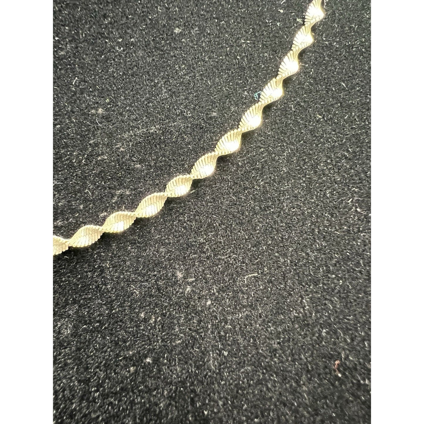 Vintage 18” Twisted Sterling Silver 925 Chain Necklace Italy Unique Elegant
