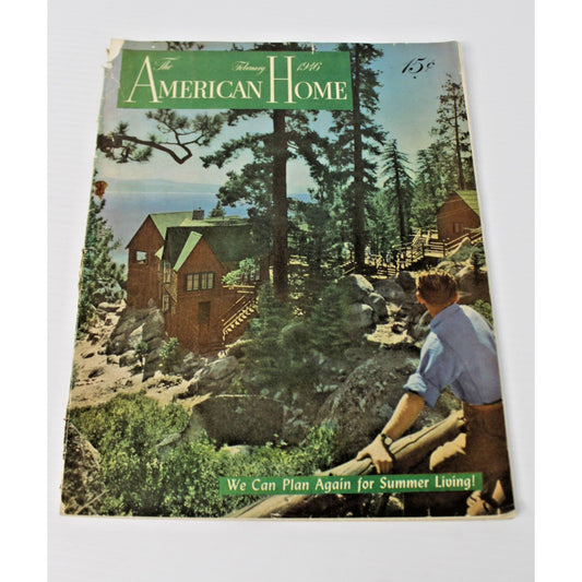 1946 February The American Home Magazine- Post WWII Design & Decor, Vintage