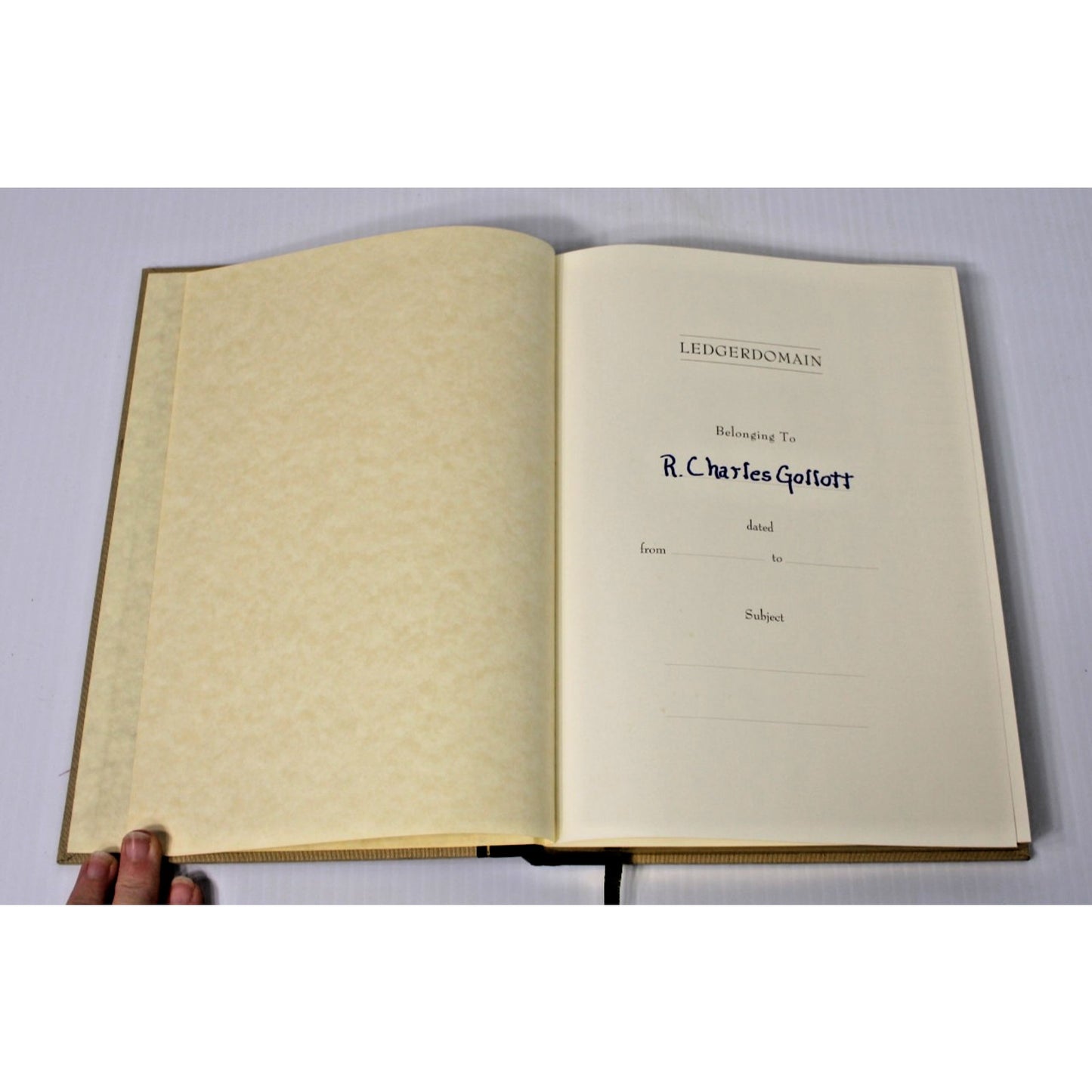 Levenger - Blank Ledgerdomain Ledger/ Journal, Vintage, Gilt Edges