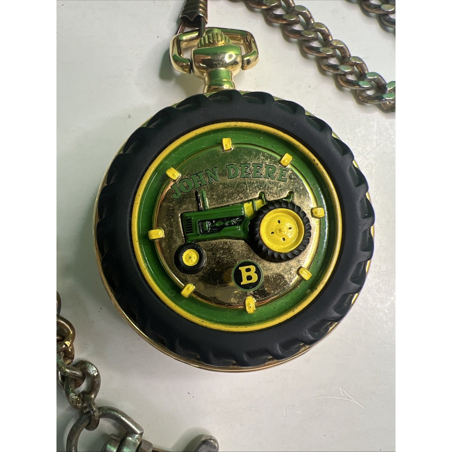 John Deere Pocket Watch Model B Franklin Mint With Case