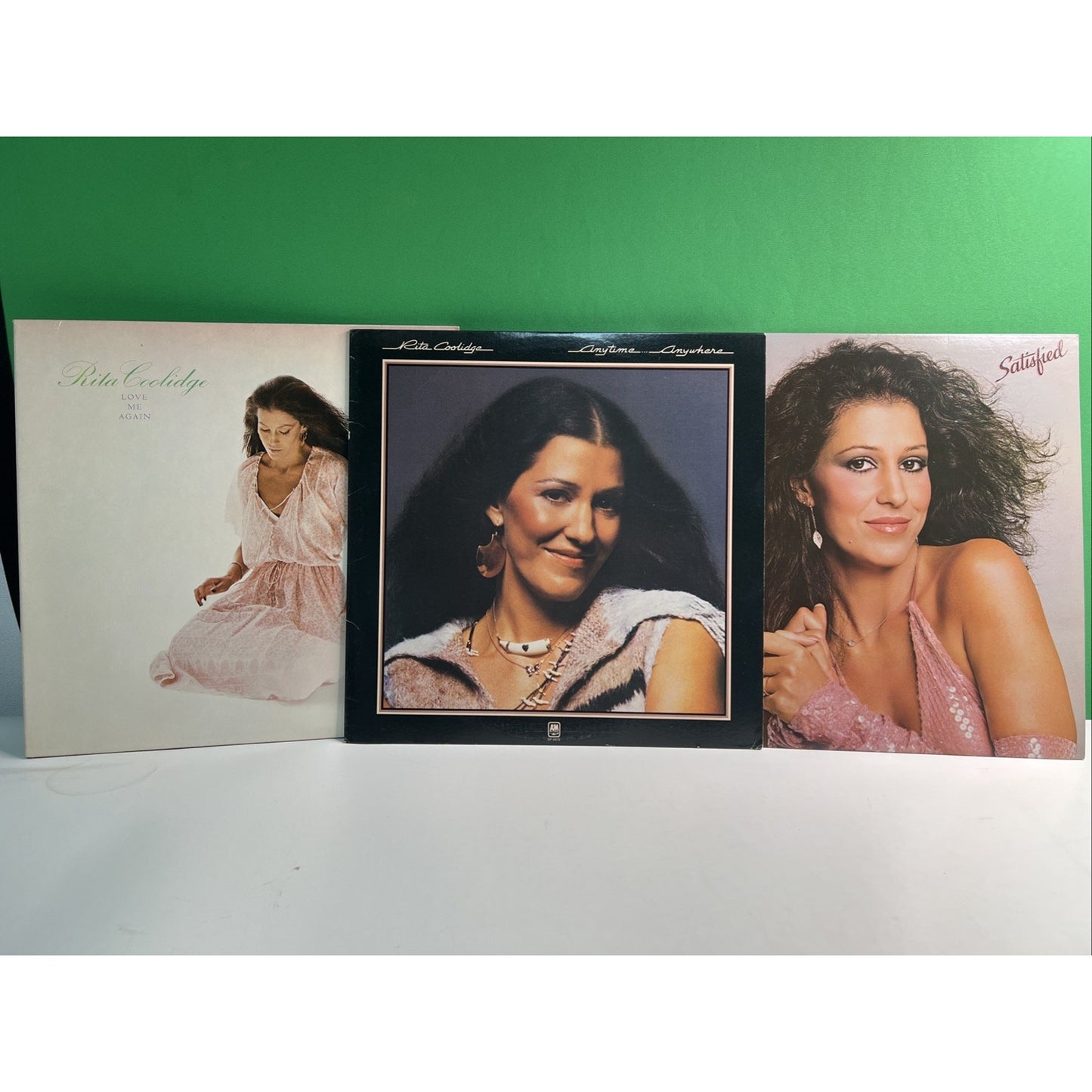Lot 3 Vinyl LP Records RITA COOLIDGE Love Me Again, Satisfied, Anytime Anywhere