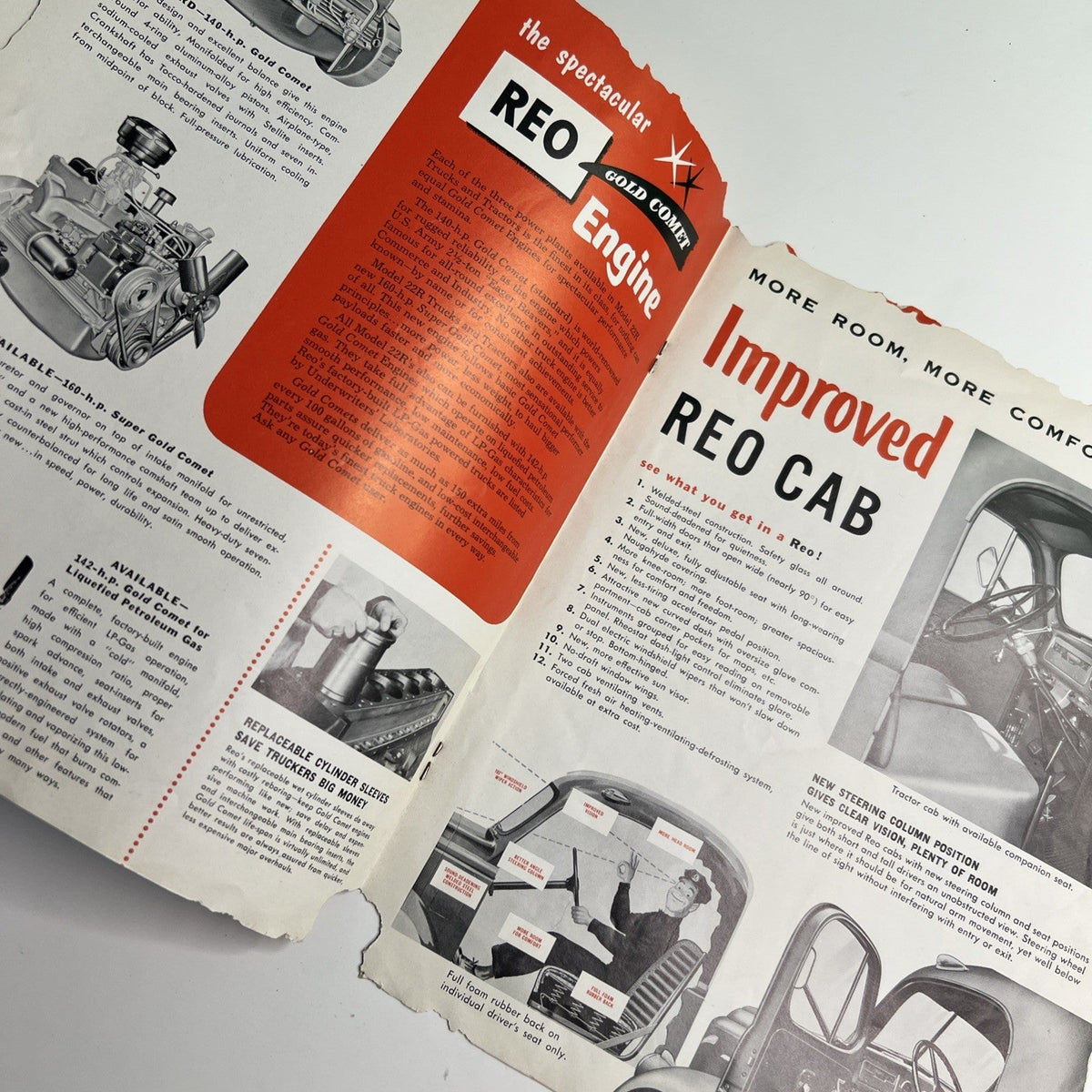 Lot 2 REO Trucks 22R Ad & 1956 News Magazine Tandems Vehicle Illustrated