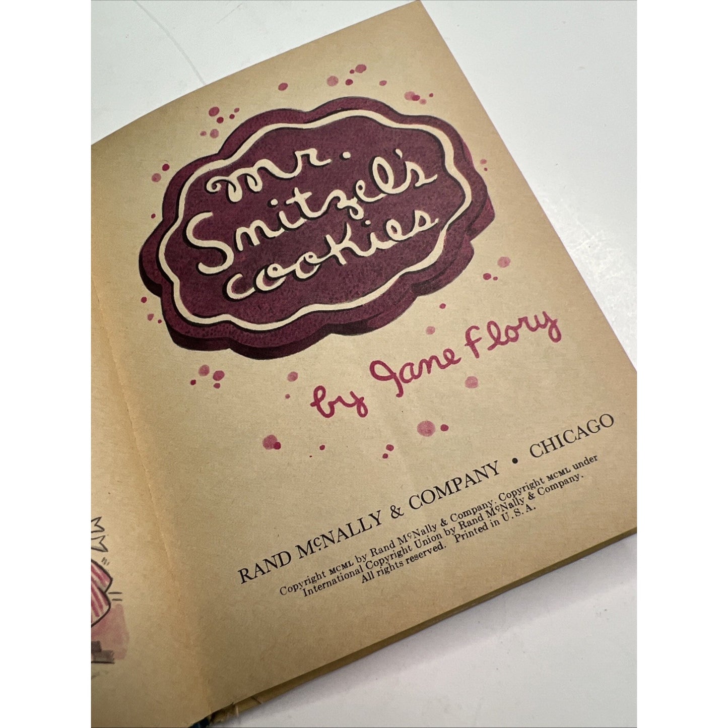 Vintage 1950 Mr. Snitzel’s Cookies Jane Flory Rand McNally Junior Elf Book