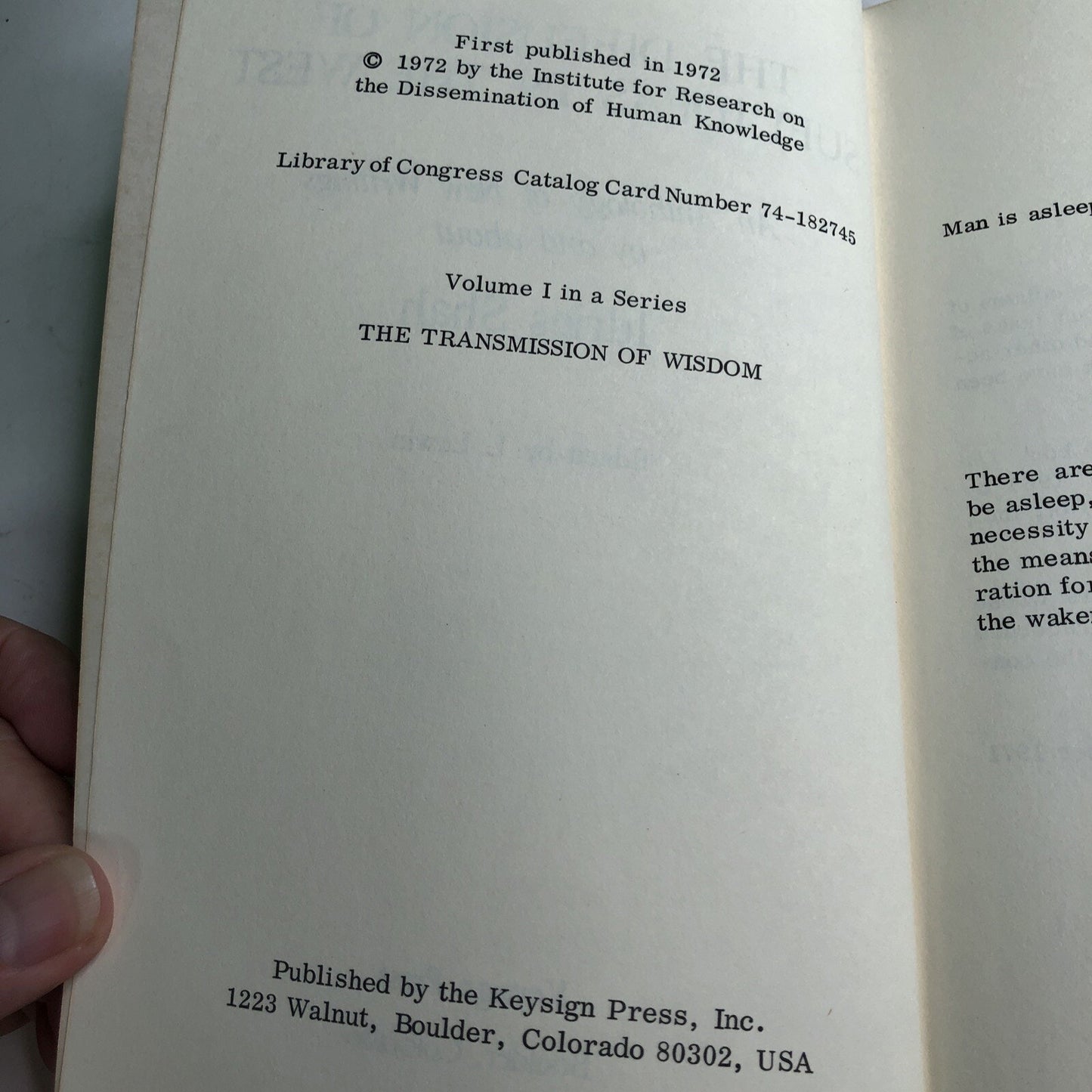The Diffusion Of Sufi Ideas In The West by Idries Shah 1972
