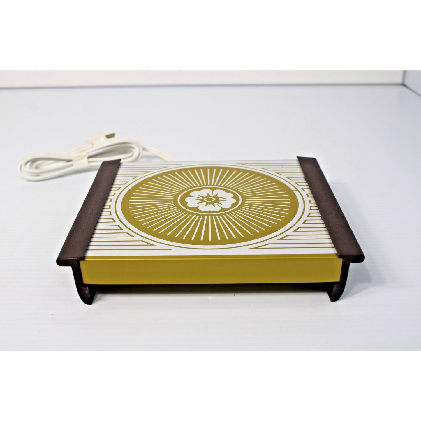 Vintage Mod Flower Power "Warm-O-Tray" Hostess Serving Cocktail Party- PRISTINE