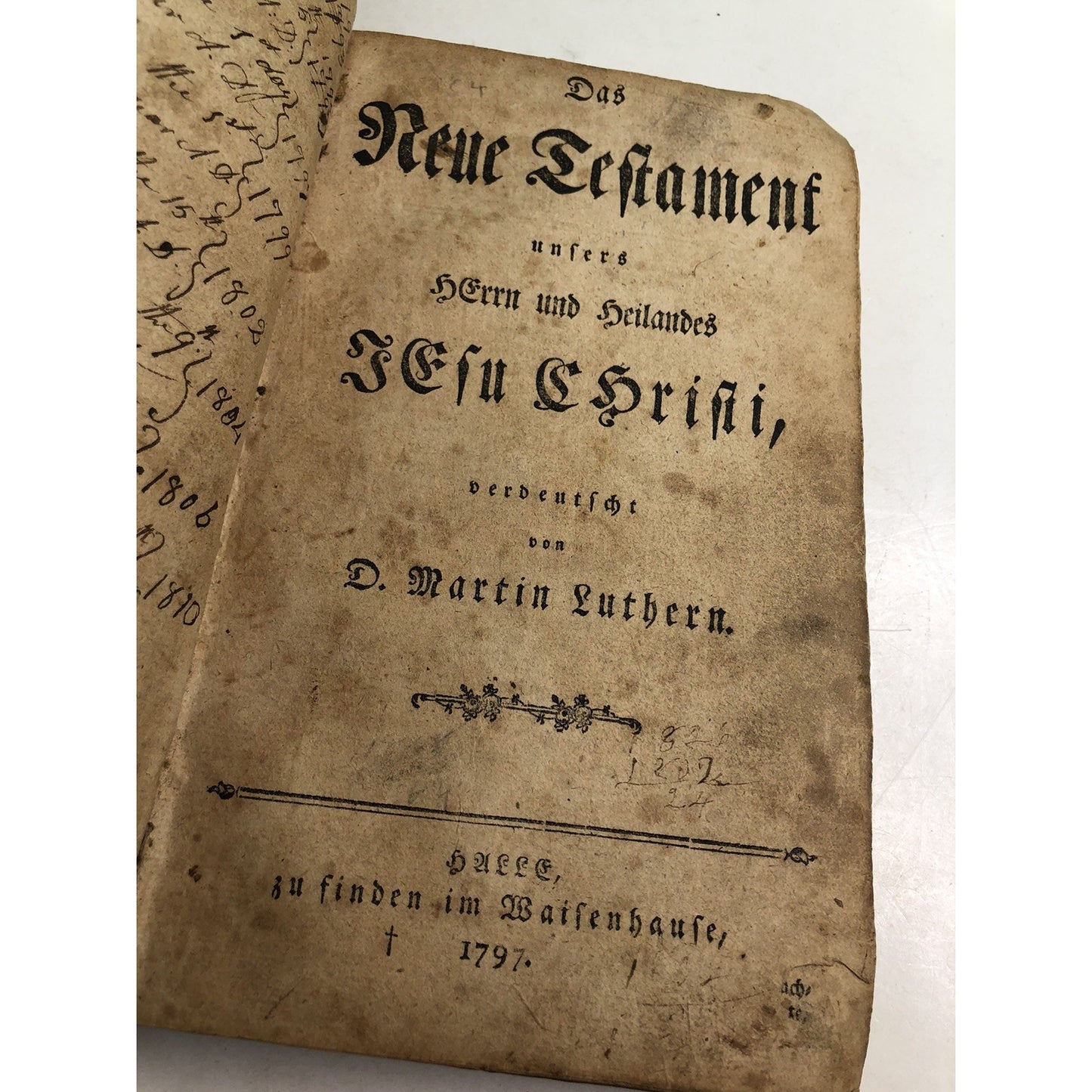 1797 German Translation of D. Martin Luther Bible Holy Scripture