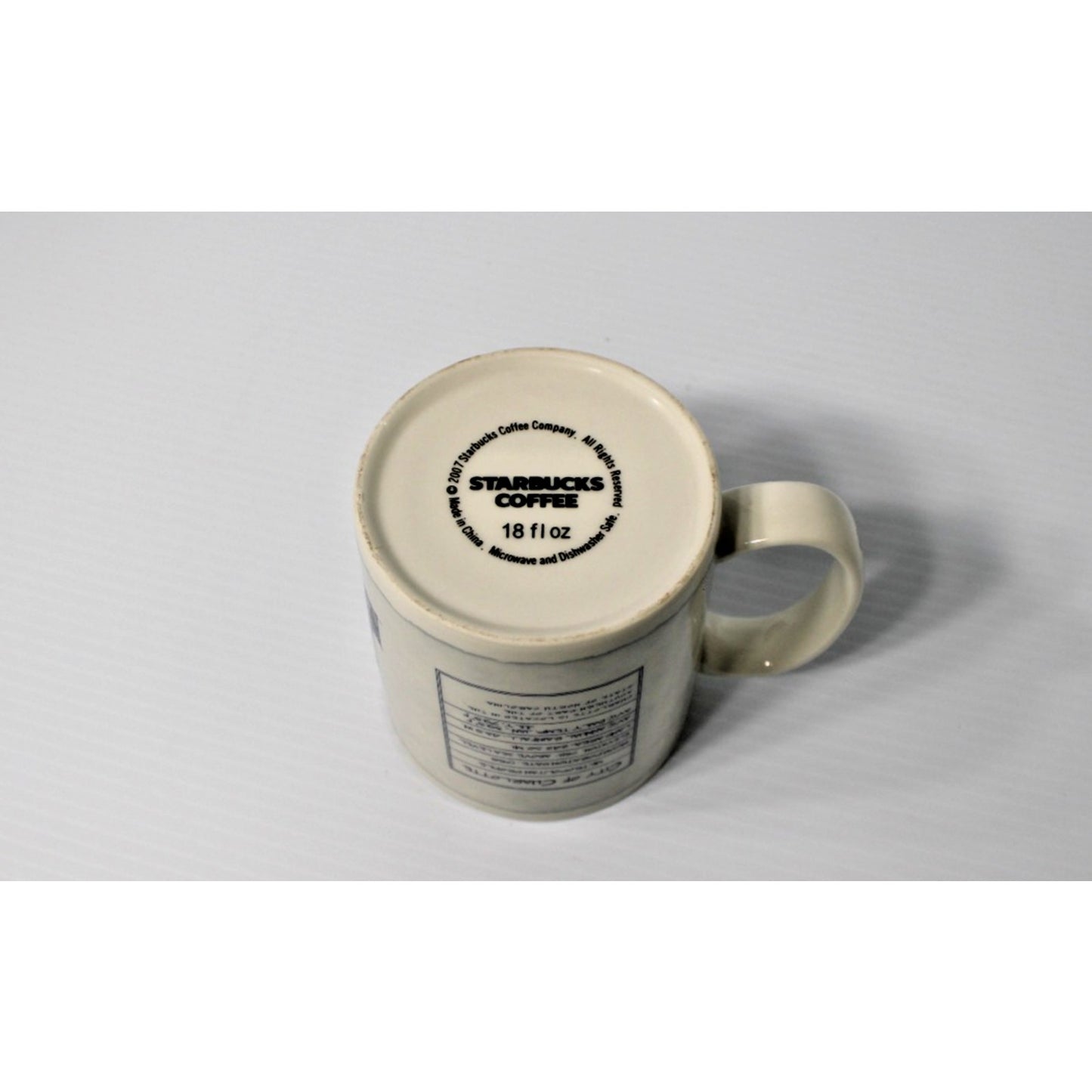 Starbucks Coffee Cup Architecture Series Mug Charlotte NC 2007 Queen City 18 oz